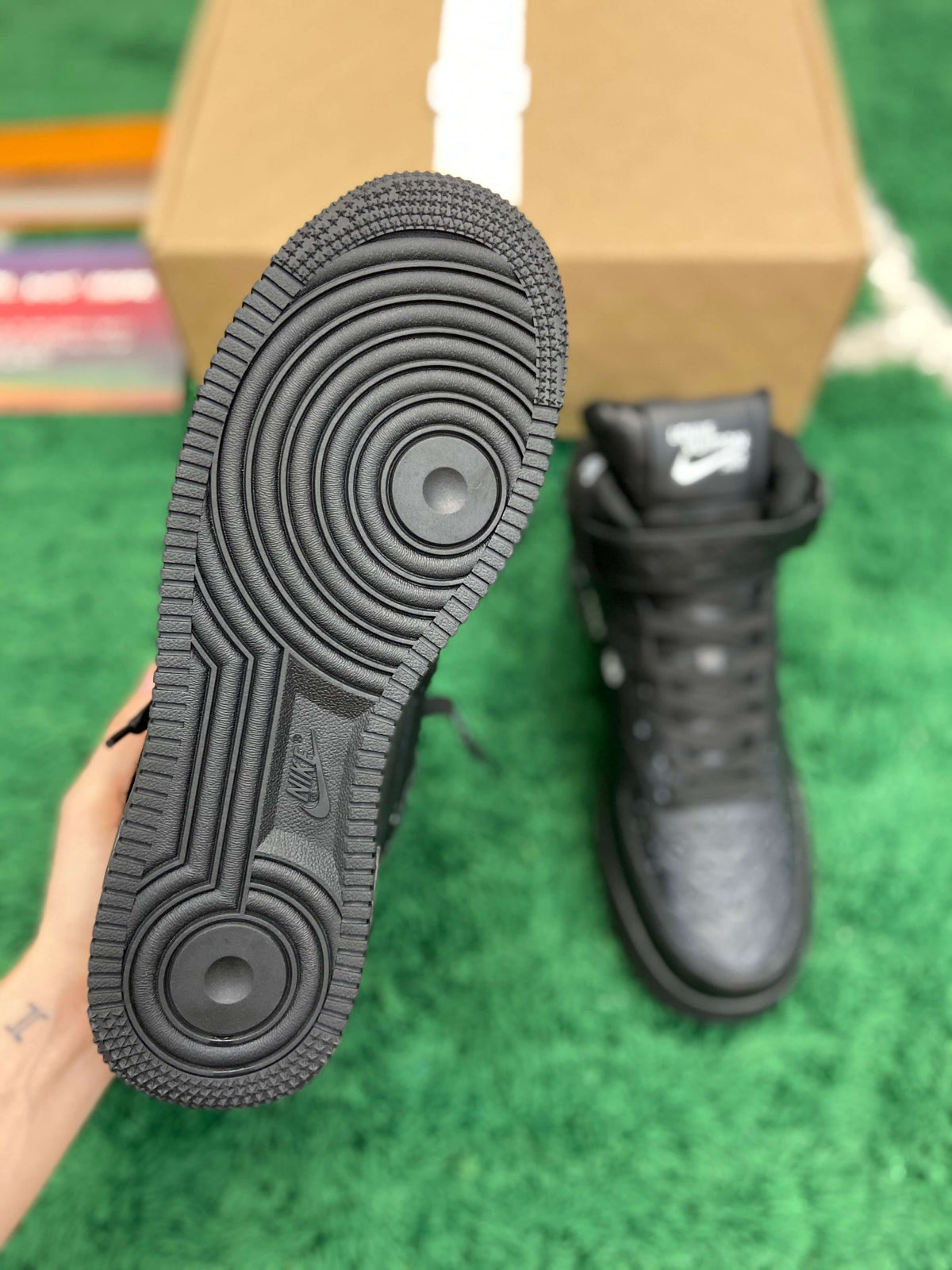 Louis Vuitton x Nike Air Force 1 Mid by Virgil Abloh – Triple Black Monogram CUSTOM