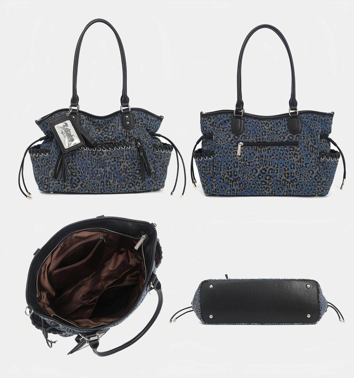 Leopard Denim Tote Bag - Notkicks
