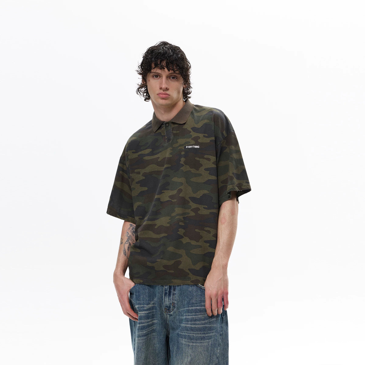 Everything Camo Polo Tee - Notkicks