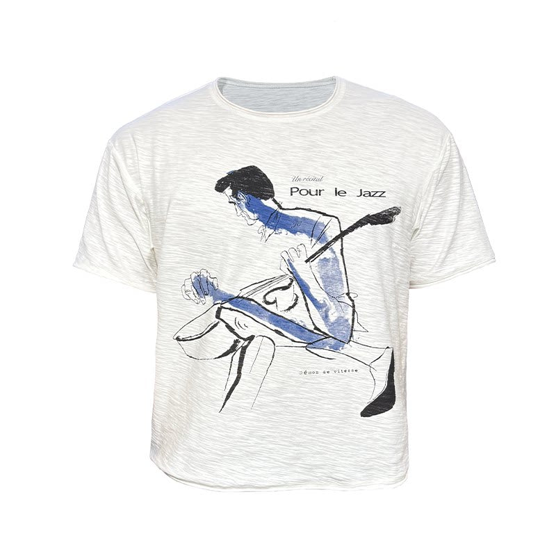 Jazz-Inspired Sketch Graphic Tee - Notkicks