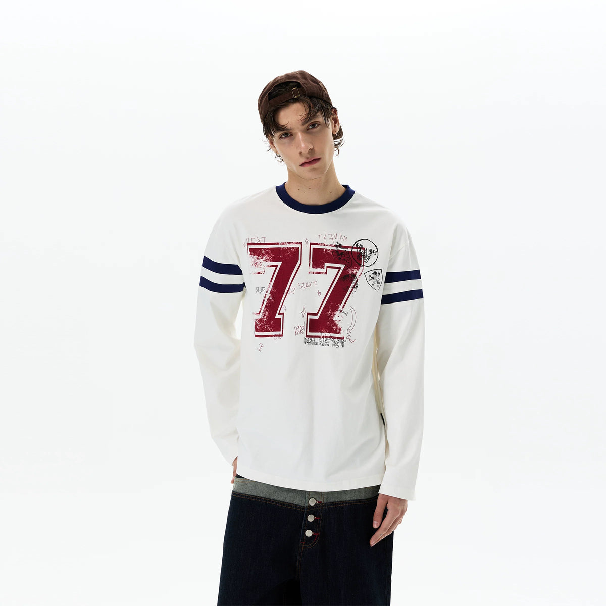 Chalkboard 77 Varsity Longsleeve Tee - Notkicks