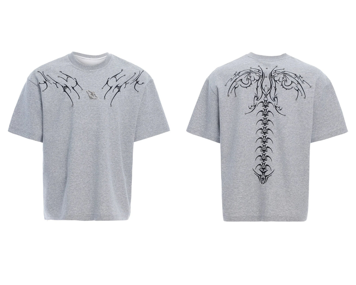 Crystal Wing White Oversized Tee - Notkicks