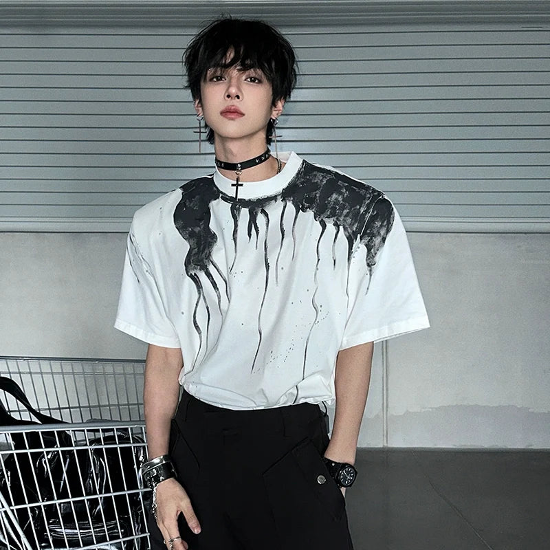Drip Print Oversized T-Shirt - Notkicks