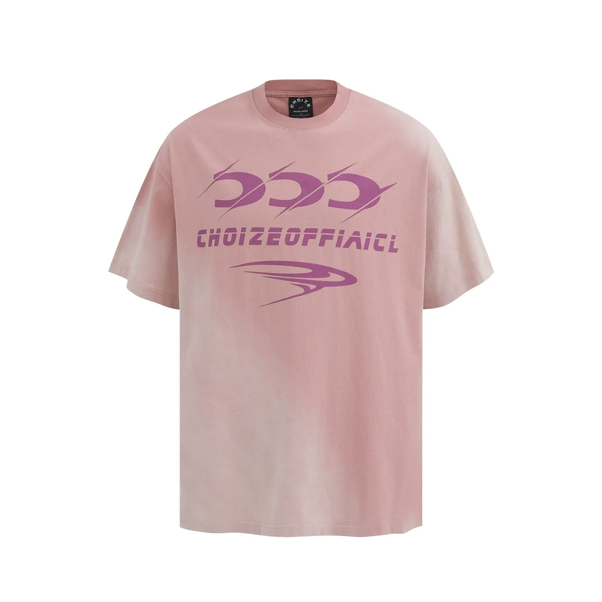 Men's Dip-Dye Gradient Letter-Print Short-Sleeve Tee - Notkicks