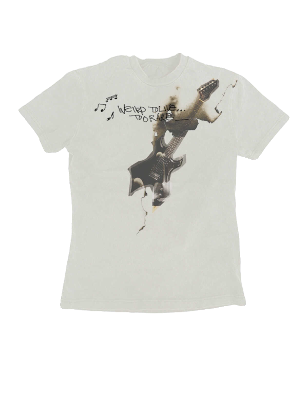 Burnt Guitar Shoulder Script Tee - Notkicks