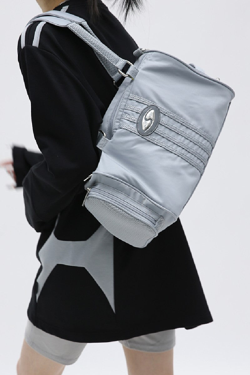 Grey Nylon Sports Bag - Notkicks