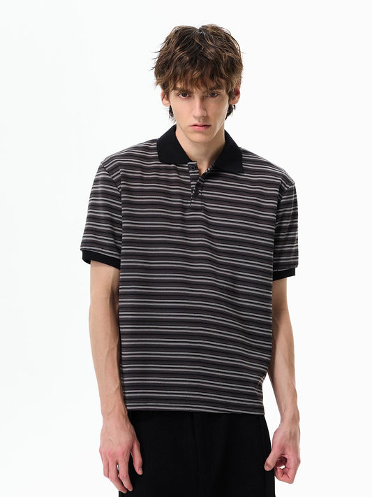 Retro Contrast-Stripe Polo T-Shirt - Notkicks