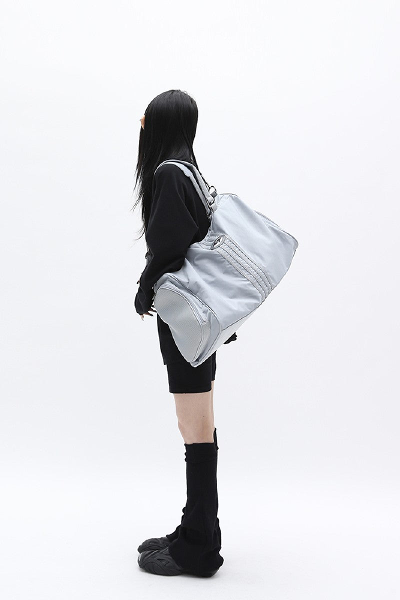 Grey Nylon Sports Bag - Notkicks
