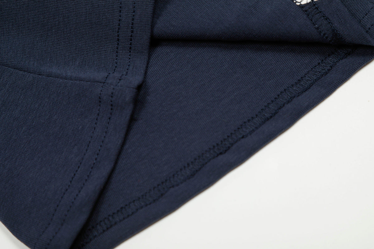 Navy Varsity Zip Up Top - Notkicks