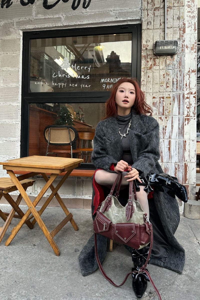 Denim Patchwork Shoulder Bag - Notkicks