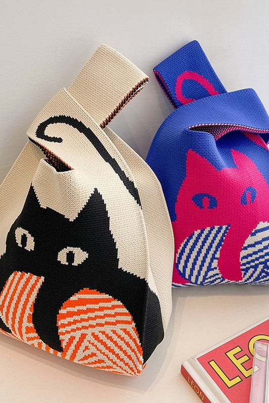 Retro Pattern Knitted Handbag - Notkicks