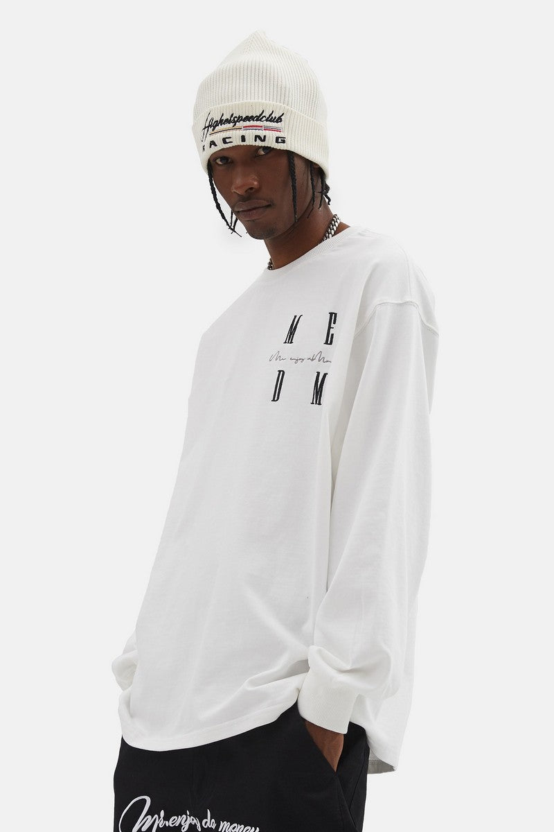 Basic Long Sleeve Tee With Logo - Notkicks