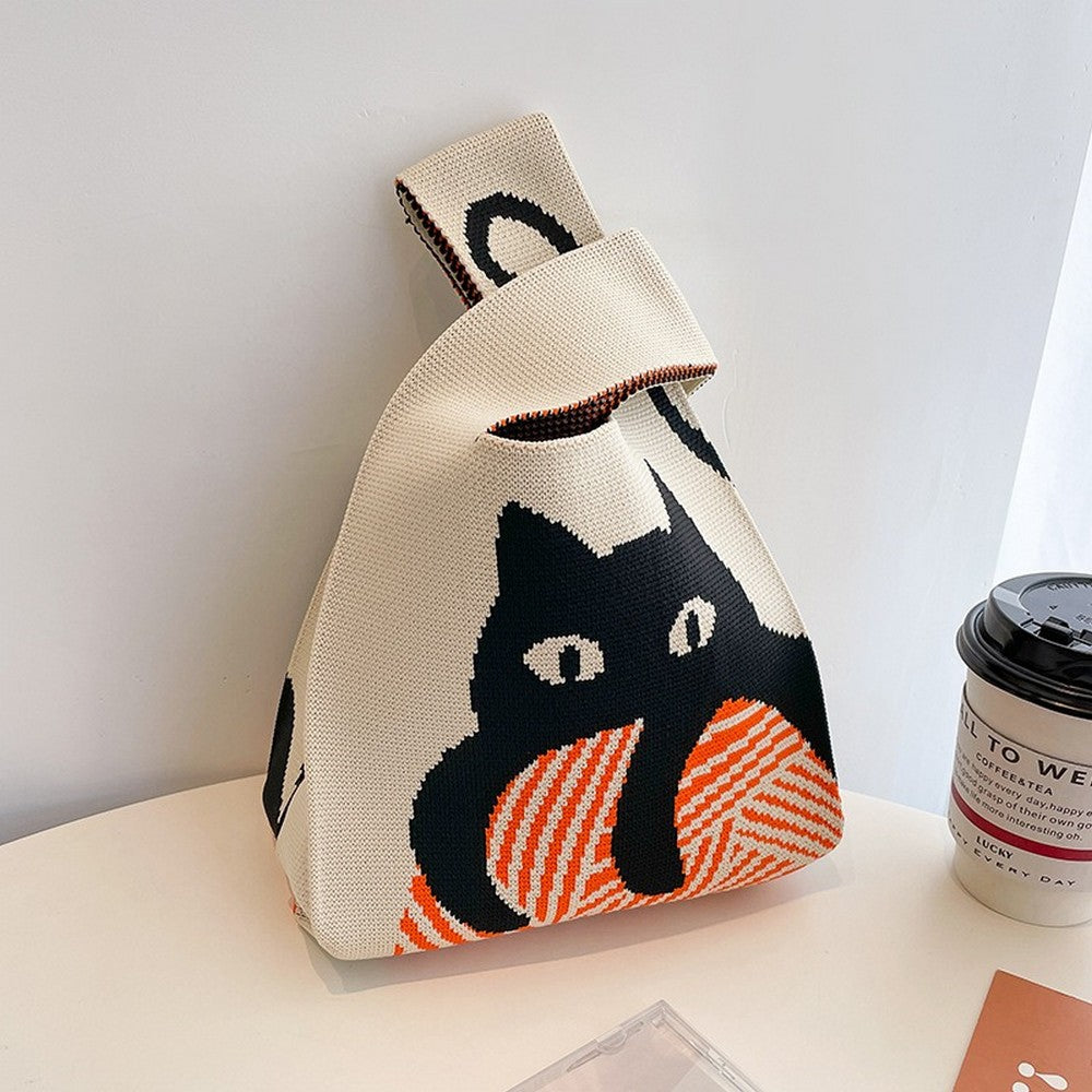 Retro Pattern Knitted Handbag - Notkicks