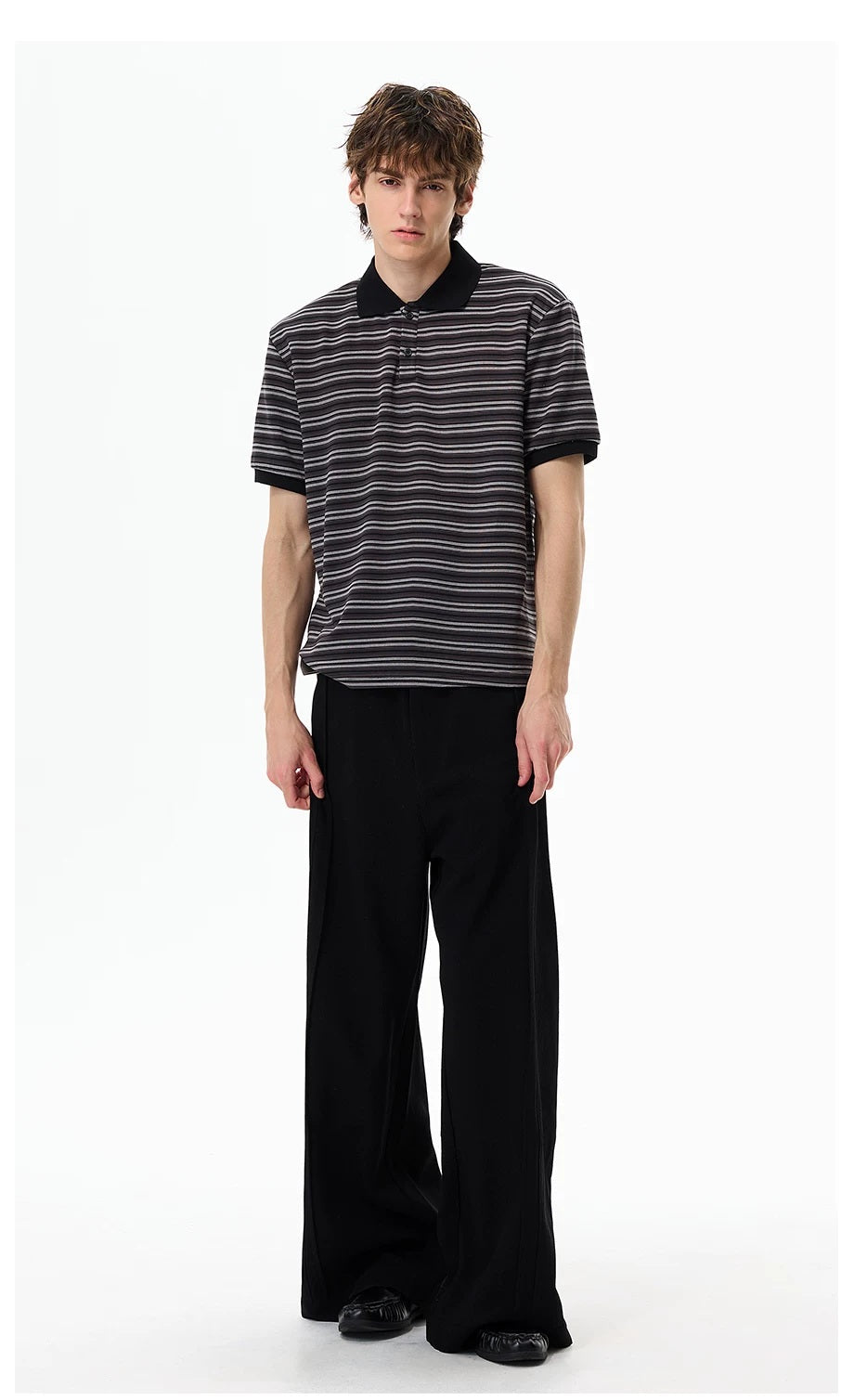 Retro Contrast-Stripe Polo T-Shirt - Notkicks