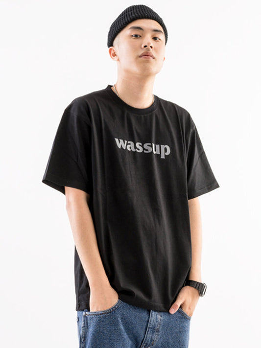 Bold Big Logo Print Basic Tee - Notkicks