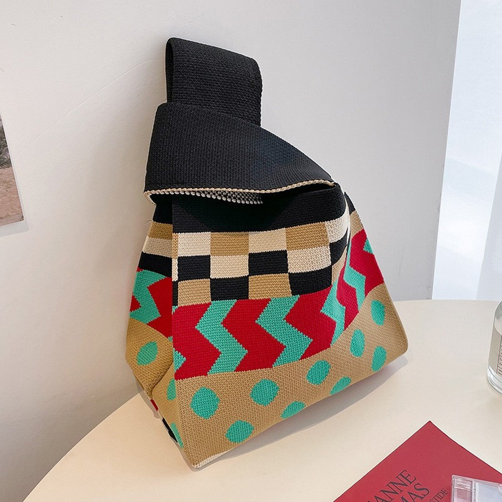 Retro Pattern Knitted Handbag - Notkicks
