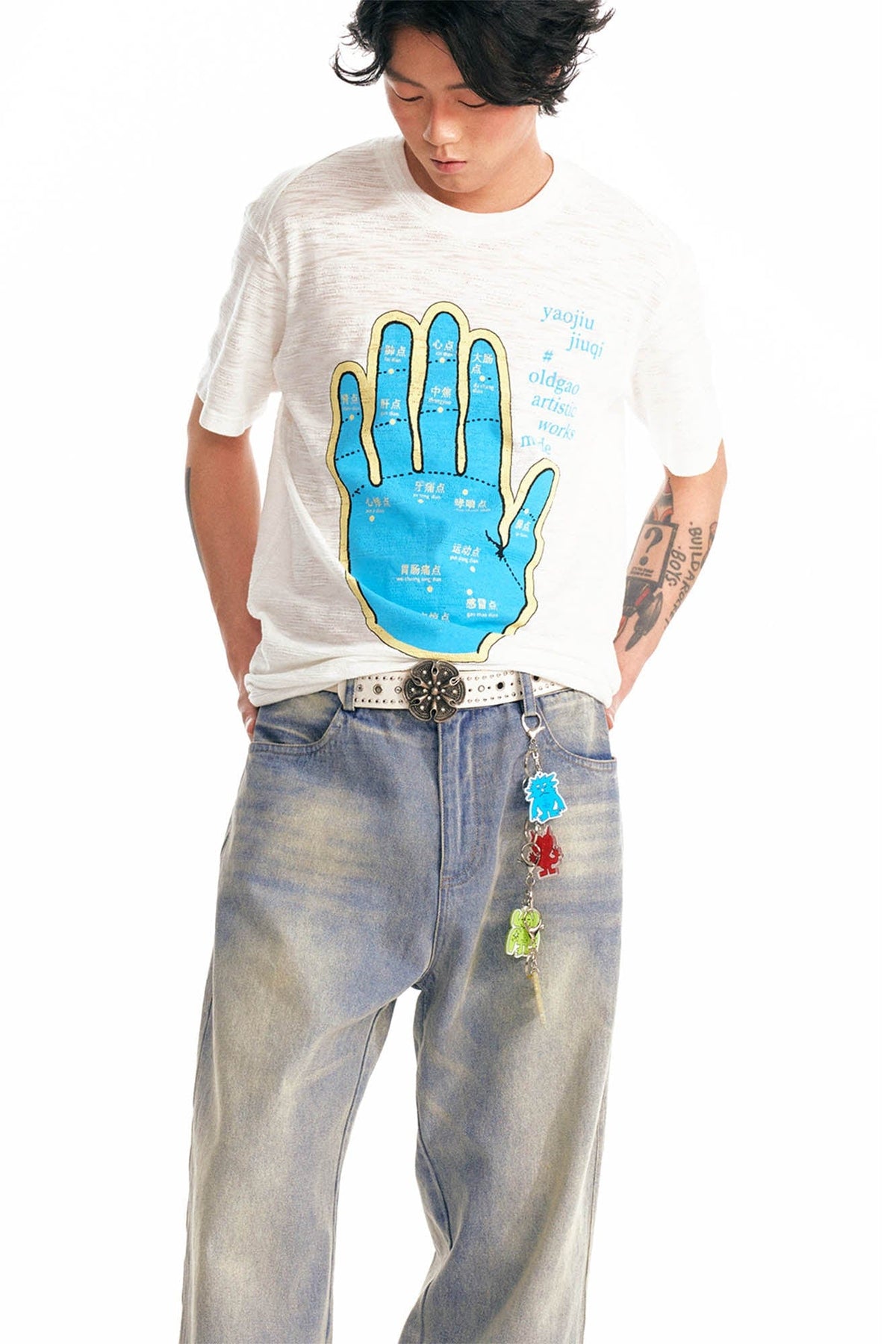 Meridian Hand Graphic Slub Cotton Tee - Notkicks