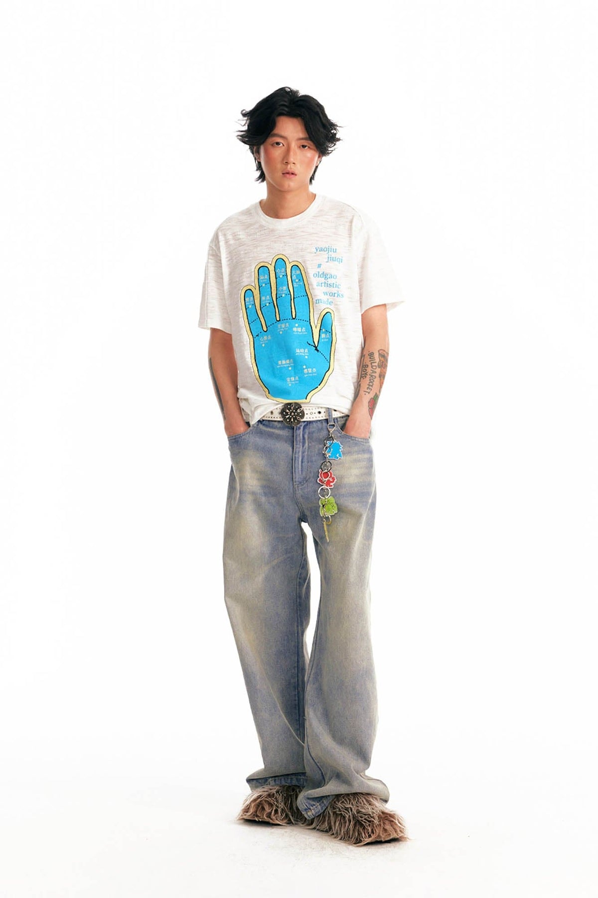 Meridian Hand Graphic Slub Cotton Tee - Notkicks