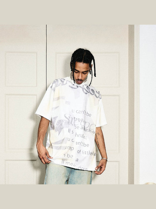 Graphic Text T-Shirt - Notkicks