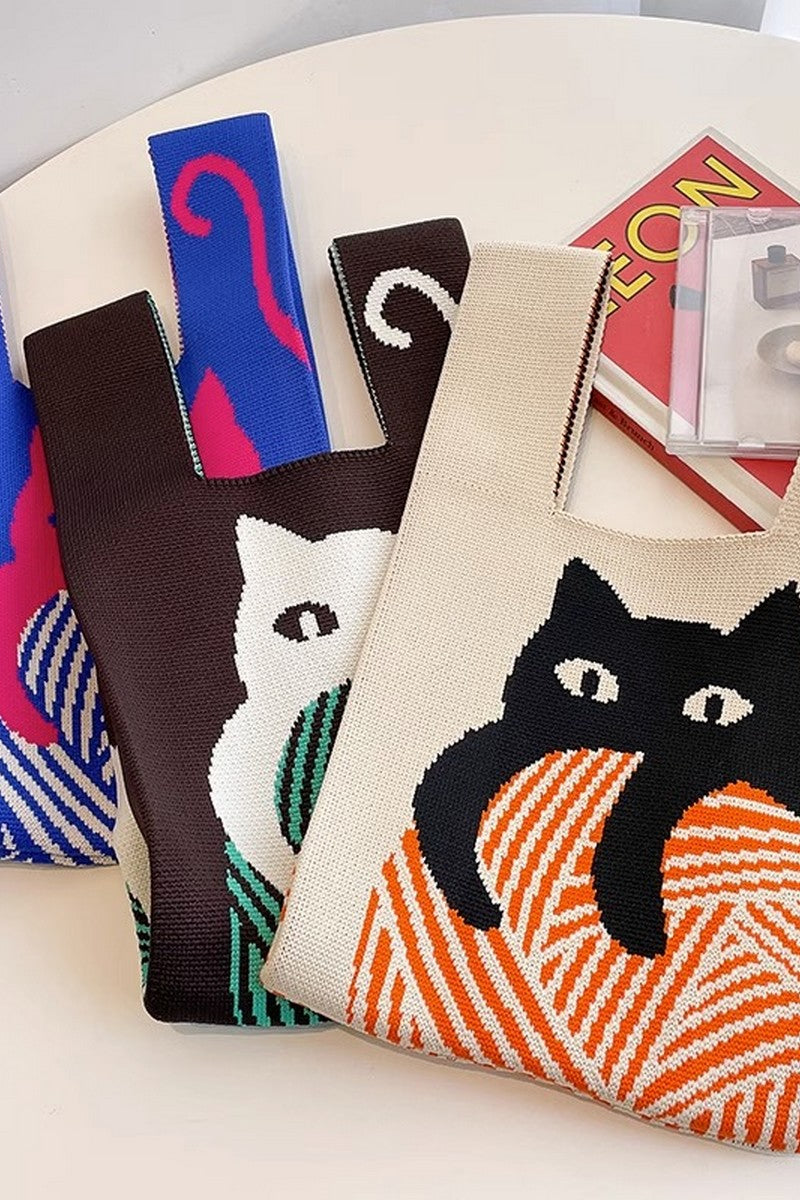 Retro Pattern Knitted Handbag - Notkicks