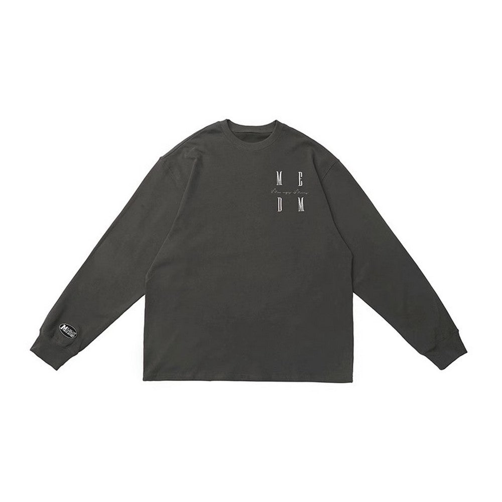 Basic Long Sleeve Tee With Logo - Notkicks