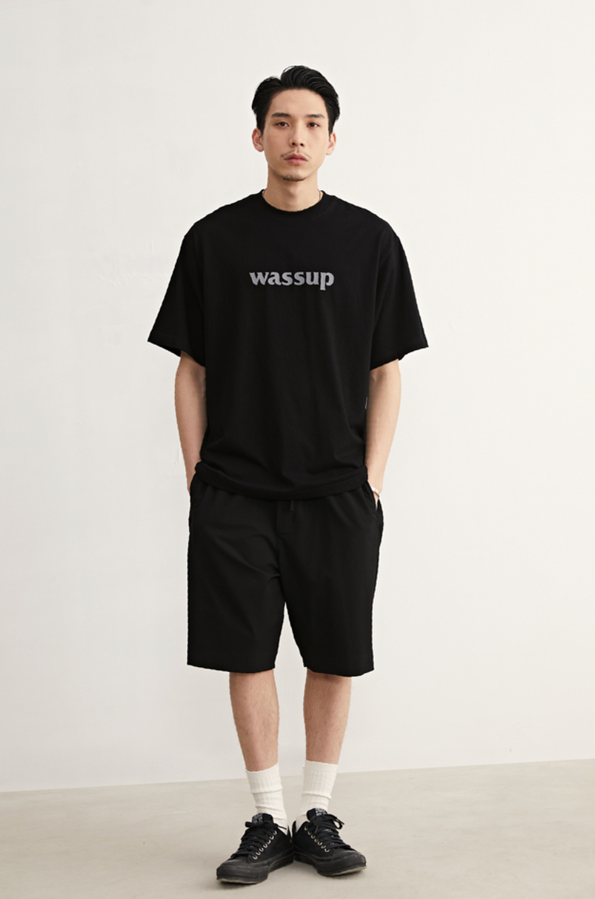 Bold Big Logo Print Basic Tee - Notkicks