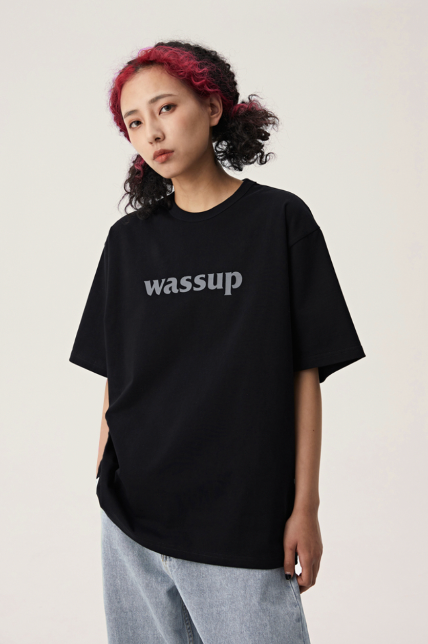 Bold Big Logo Print Basic Tee - Notkicks