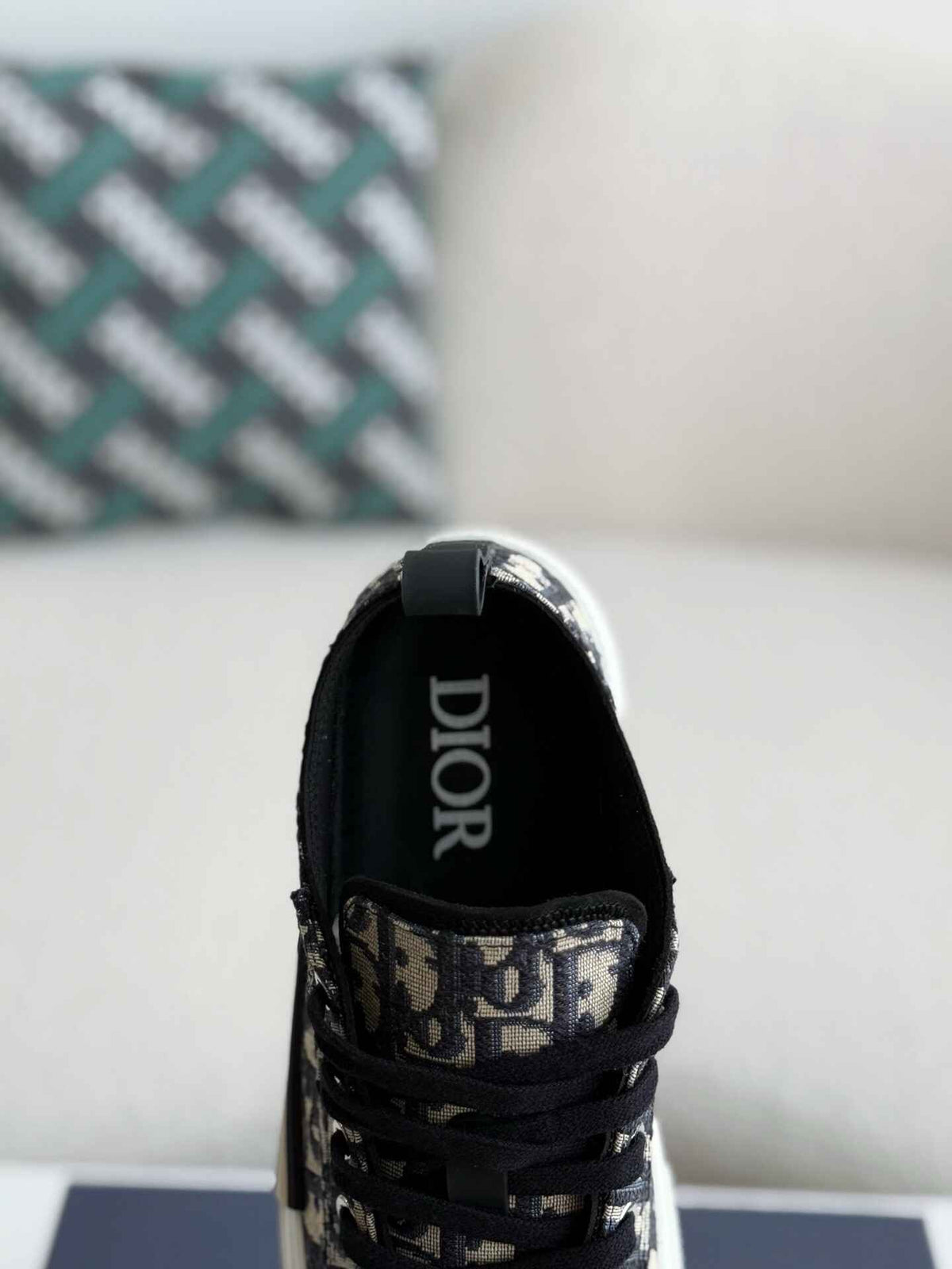 Dior B23 Low-Top Sneaker in Black Dior Oblique Jacquard CUSTOM