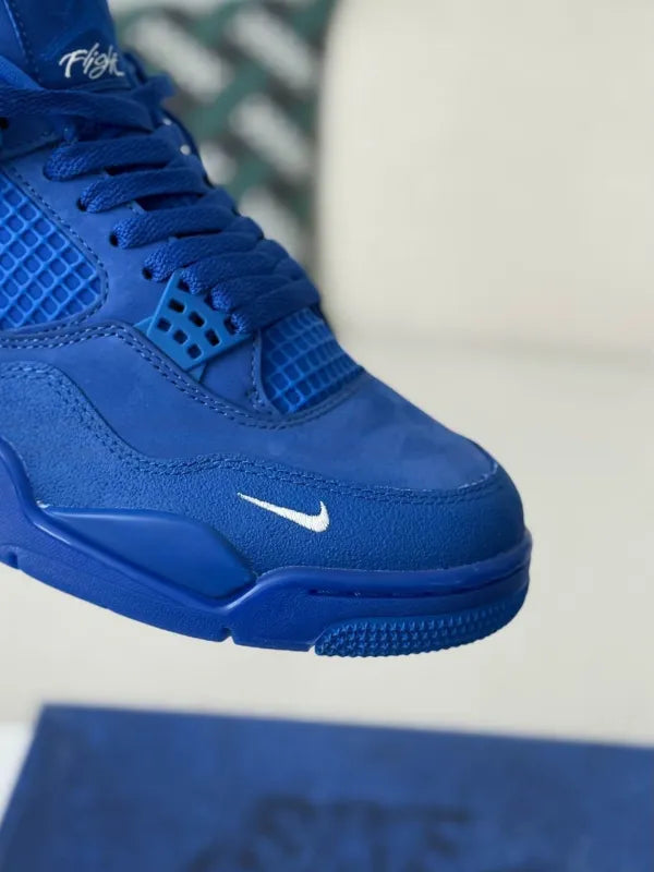 Air Jordan 4 x Nigel Sylvester “Brick By Brick” Sneakers – Blue - OMYGOODS