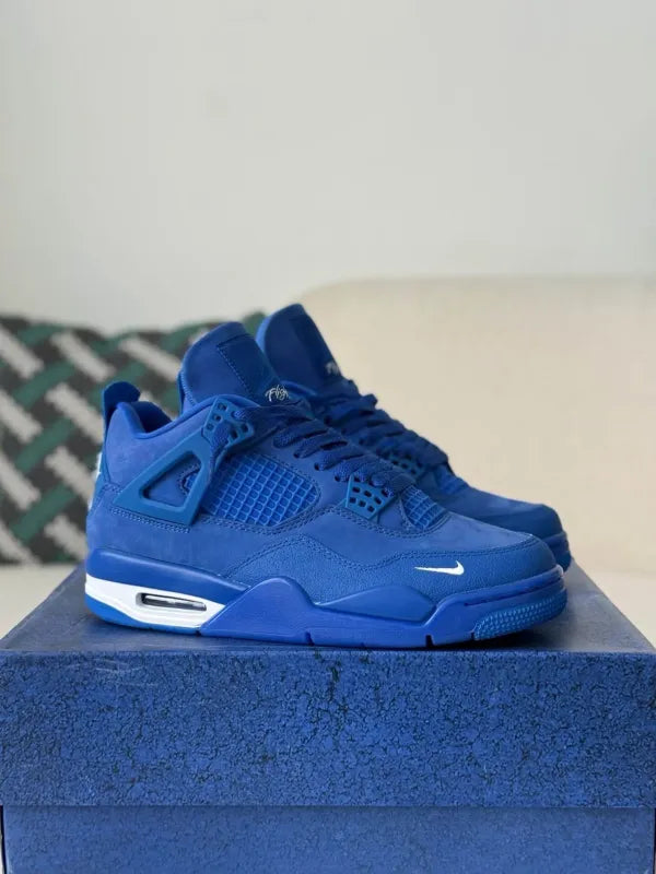 Air Jordan 4 x Nigel Sylvester “Brick By Brick” Sneakers – Blue - OMYGOODS