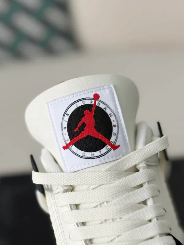 Air Jordan 4 Retro “Flight Club” Sneakers – White, Black & Red - OMYGOODS
