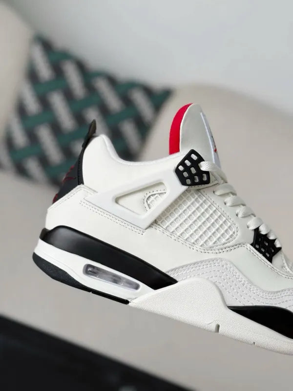 Air Jordan 4 Retro “Flight Club” Sneakers – White, Black & Red - OMYGOODS