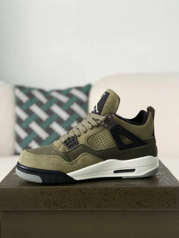 Air Jordan 4 Retro SE Craft “Medium Olive” Sneakers – Olive, Black & Cream - OMYGOODS