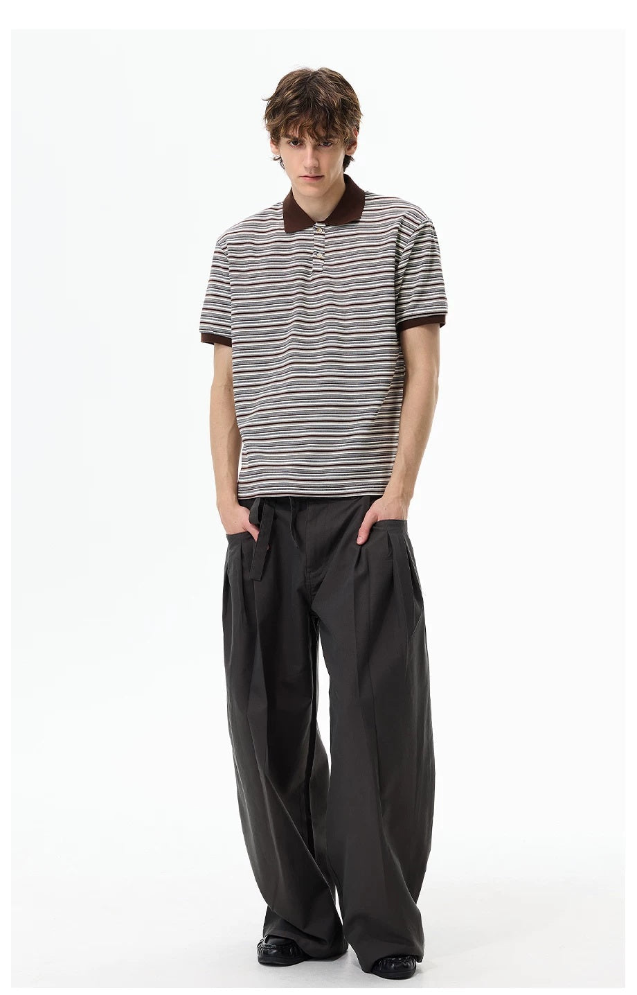 Retro Contrast-Stripe Polo T-Shirt - Notkicks