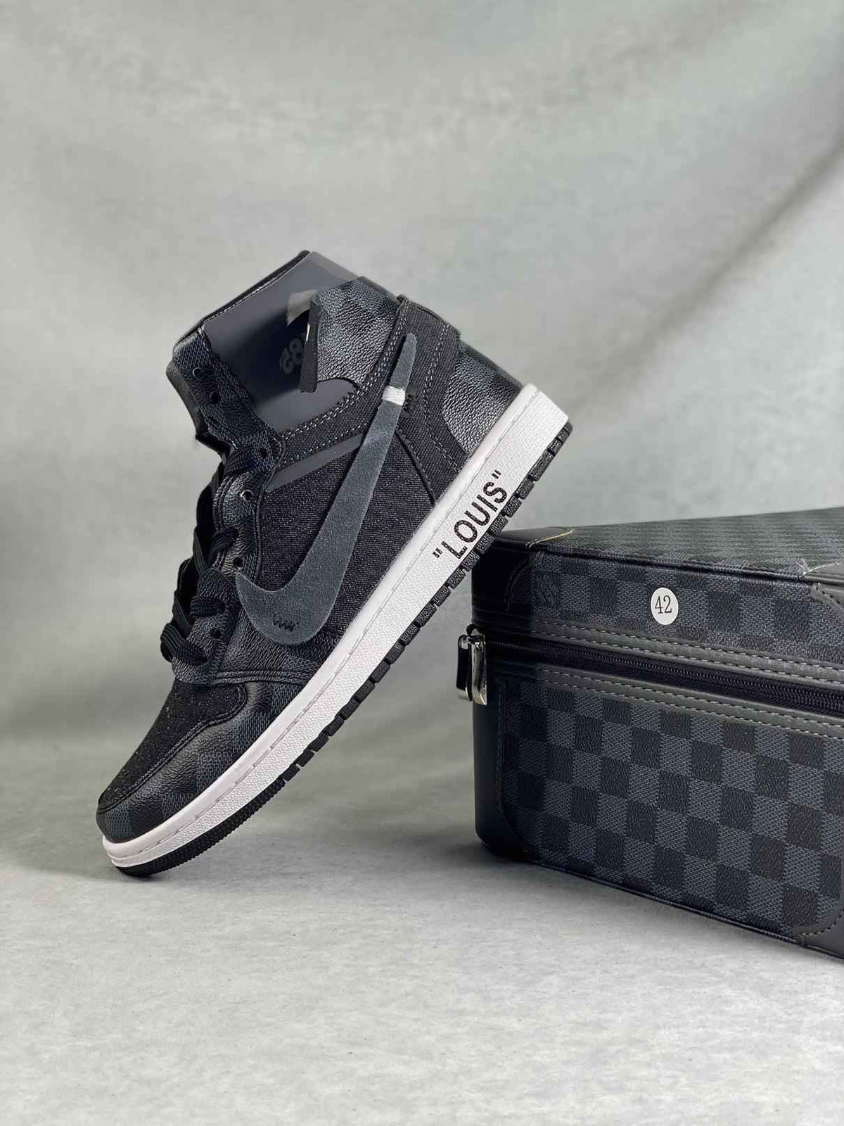 Custom Air Jordan 1 x Monogram Logo Wolvess