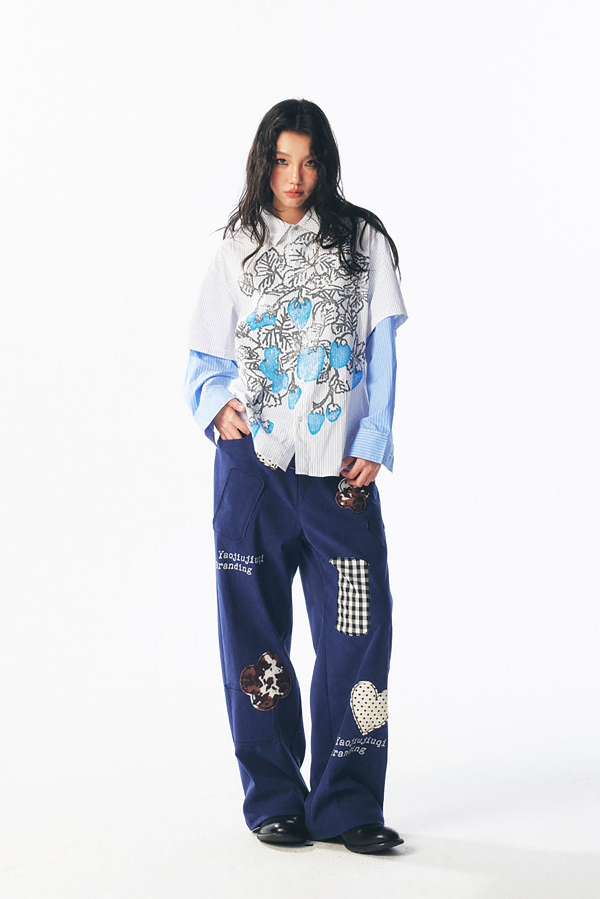 Layered Strawberry Graphic Long-Sleeve T-Shirt - Notkicks