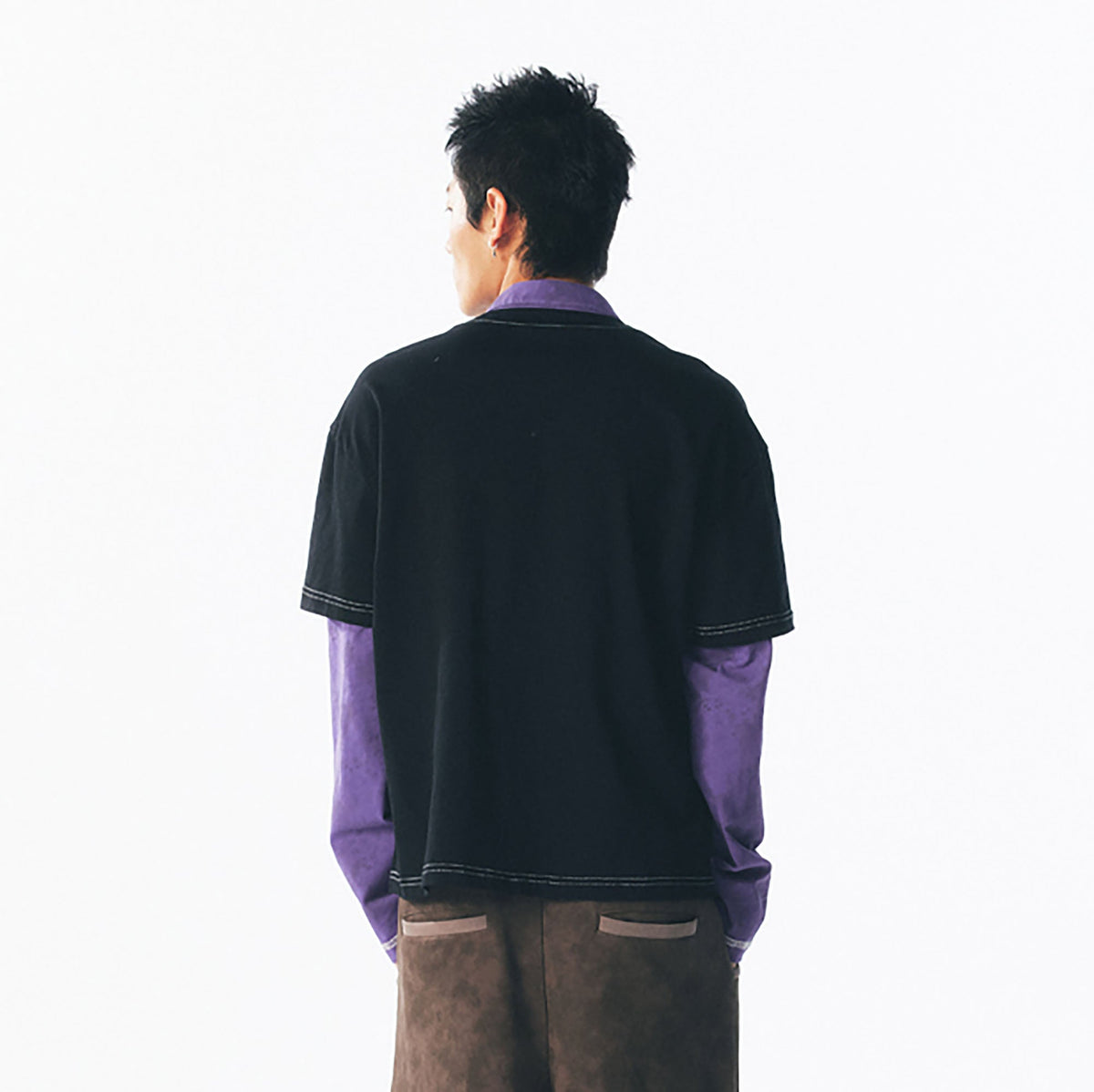 Layered Retro Graphic Long Sleeve Tee - Notkicks