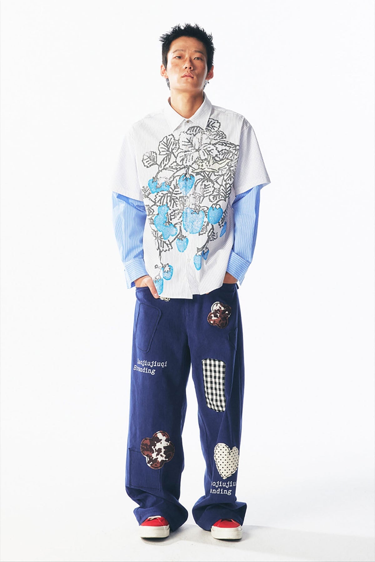 Layered Strawberry Graphic Long-Sleeve T-Shirt - Notkicks