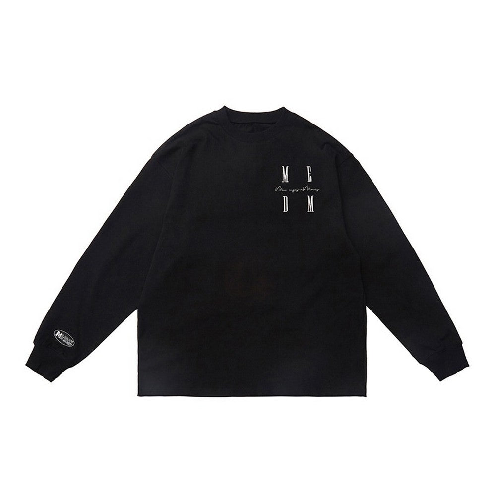 Basic Long Sleeve Tee With Logo - Notkicks
