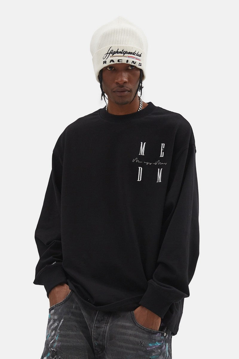 Basic Long Sleeve Tee With Logo - Notkicks