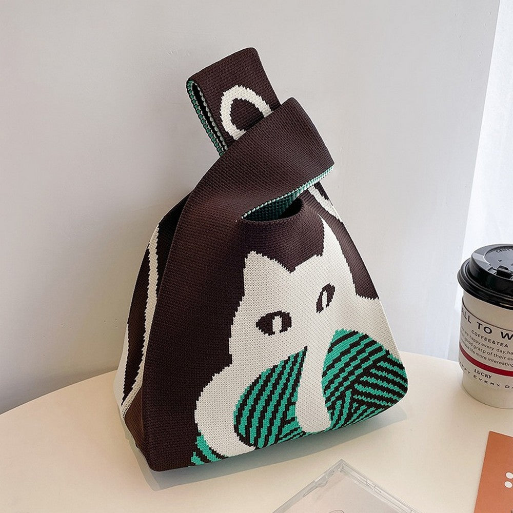 Retro Pattern Knitted Handbag - Notkicks