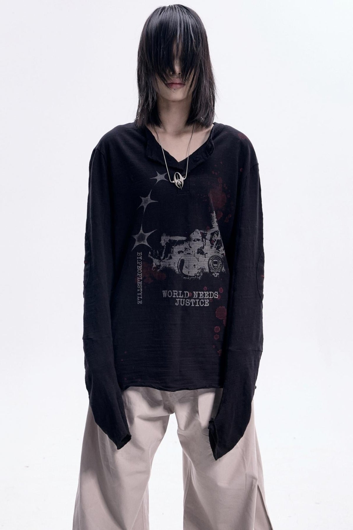 Men's Vintage White Long-Sleeve Tee - Notkicks
