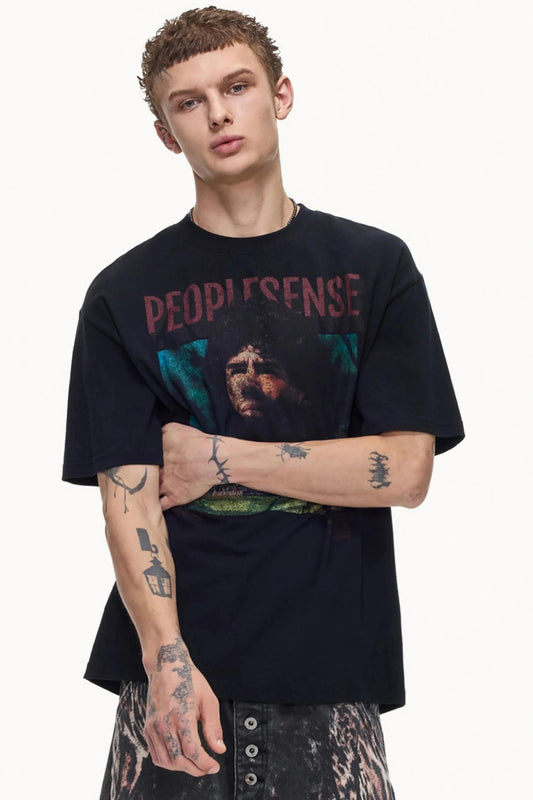 Men's Retro Distressed Cotton Tee - Notkicks