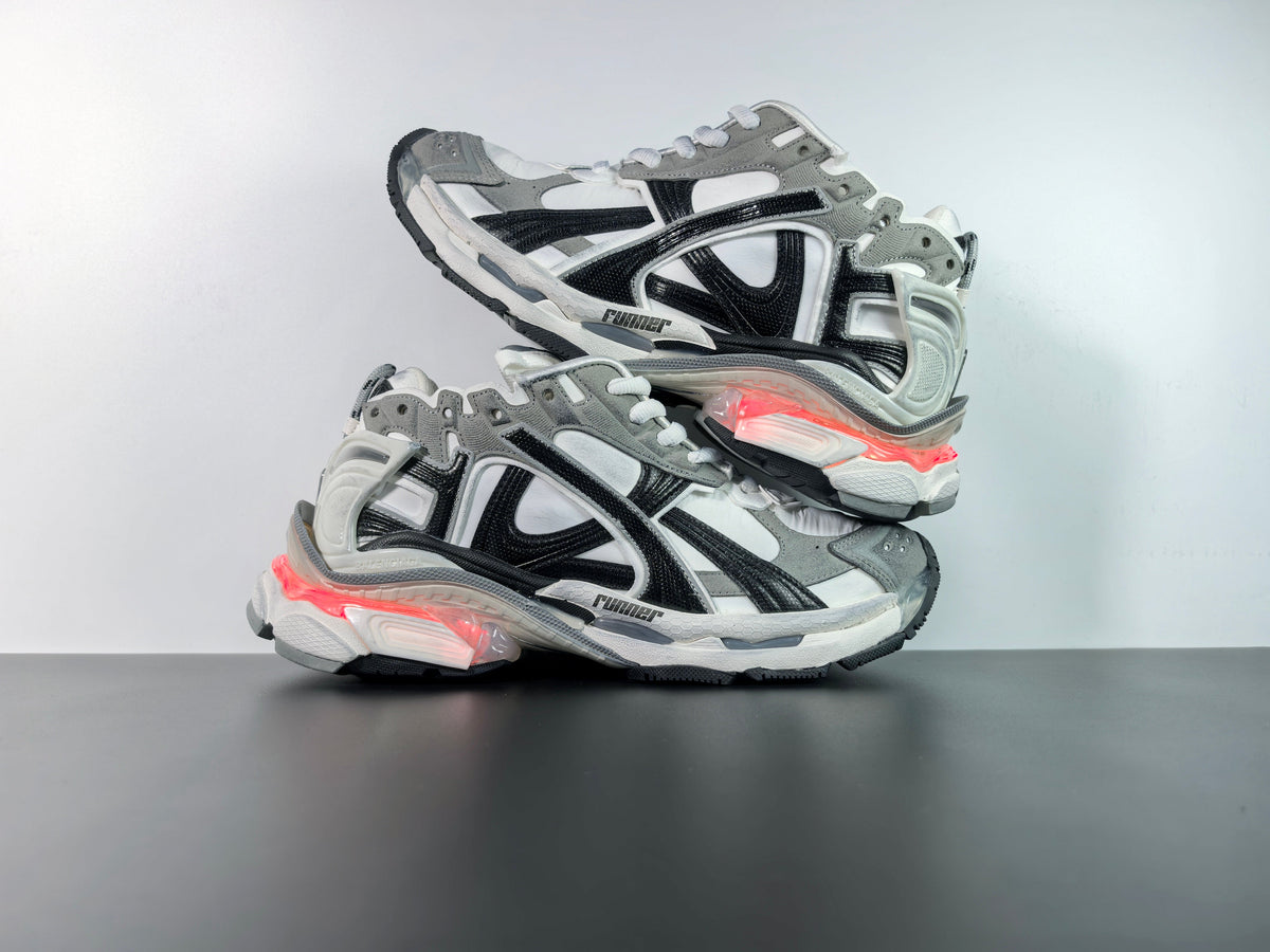 Balenciaga Triple S Sneaker – Triple White Leather & Mesh CUSTOM