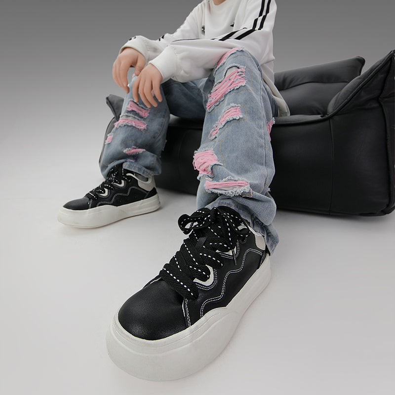 Side view of Movo Splash T84 sneakers showing the waterproof shell and oversized platform