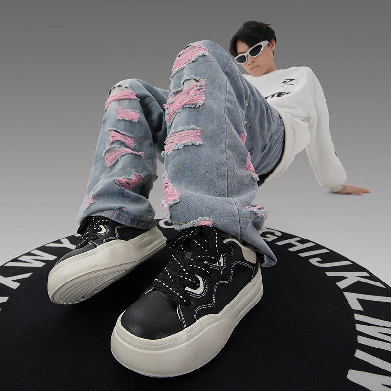 Side view of Movo Splash T84 sneakers showing the waterproof shell and oversized platform