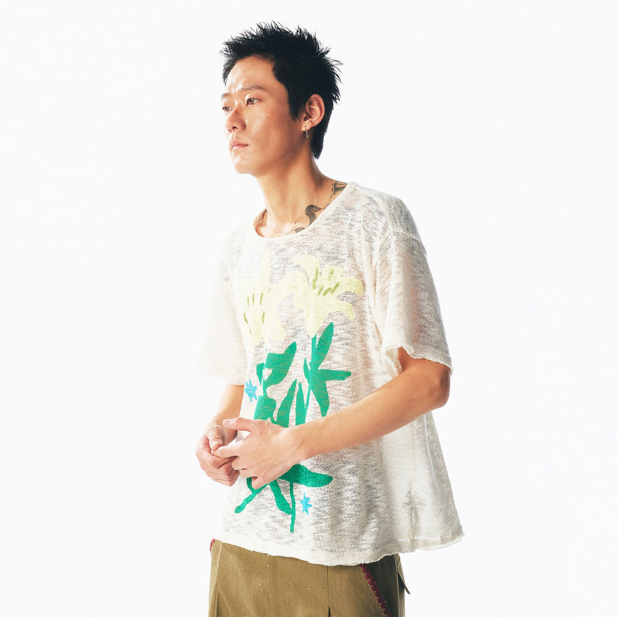 Sheer Lily Distressed Layering Tee - Notkicks