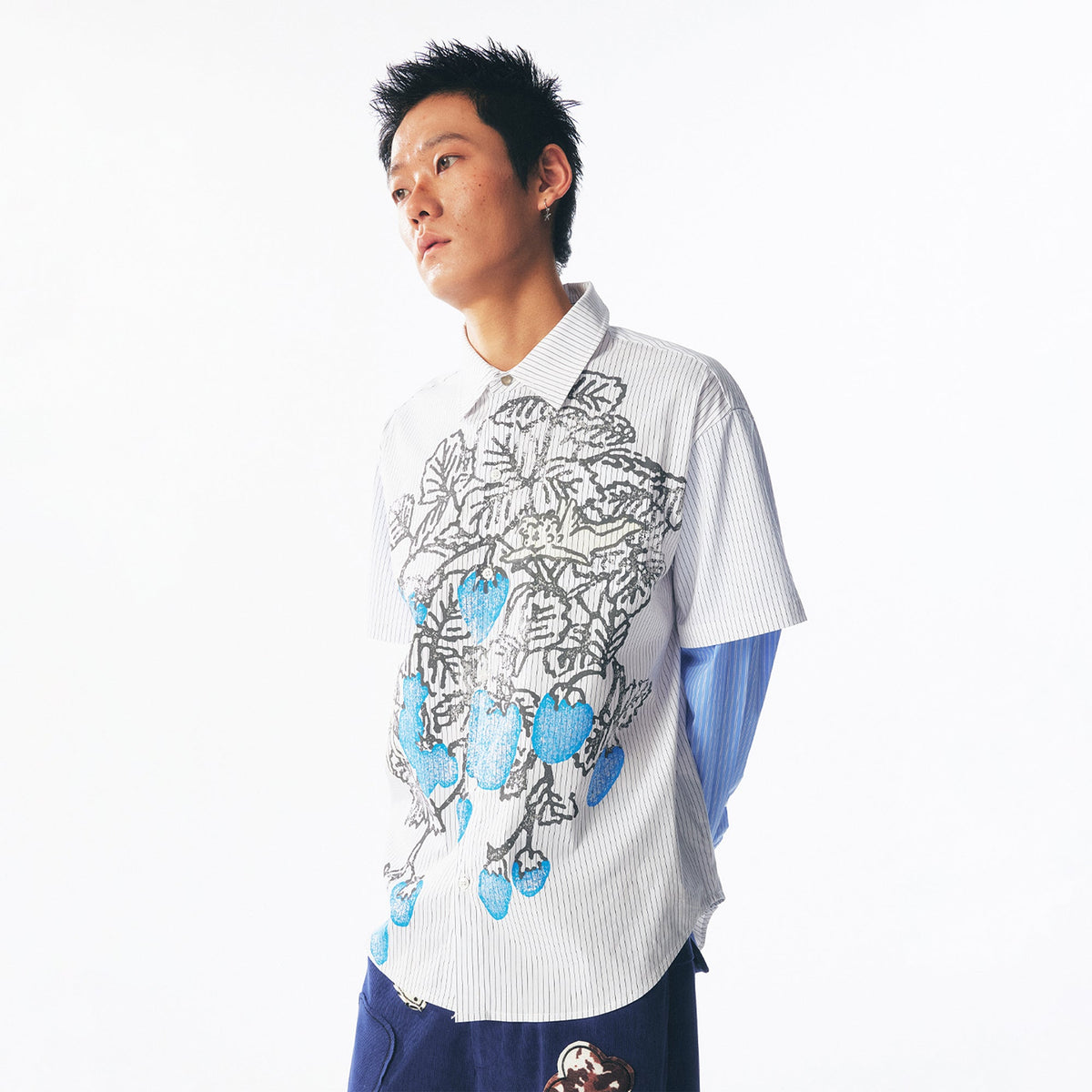 Layered Strawberry Graphic Long-Sleeve T-Shirt - Notkicks
