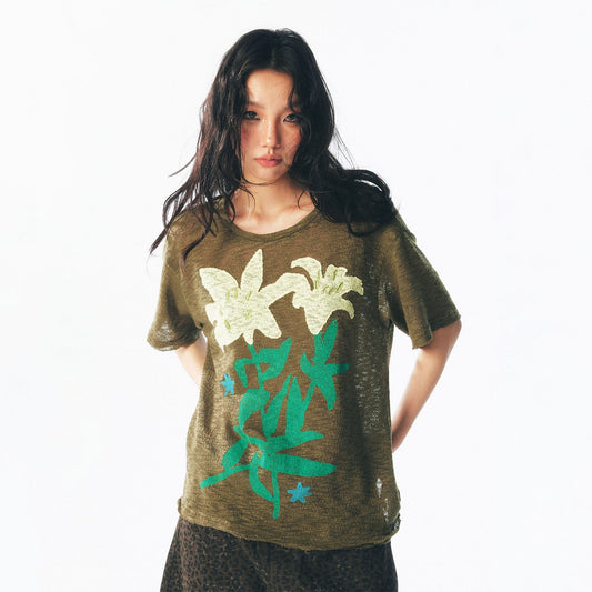 Sheer Lily Distressed Layering Tee - Notkicks