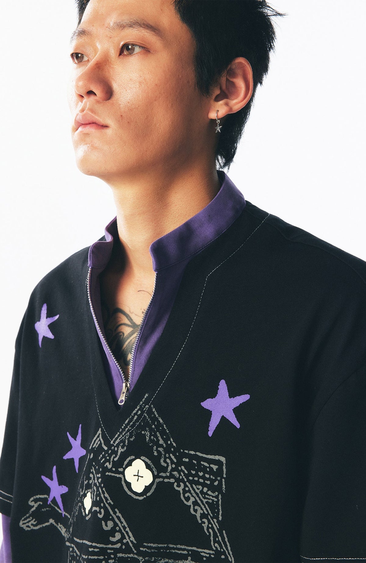Layered Retro Graphic Long Sleeve Tee - Notkicks